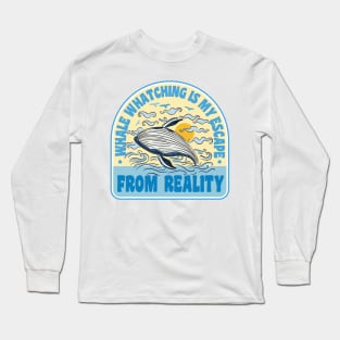 Funny Whale Watching Sea Mammal Long Sleeve T-Shirt